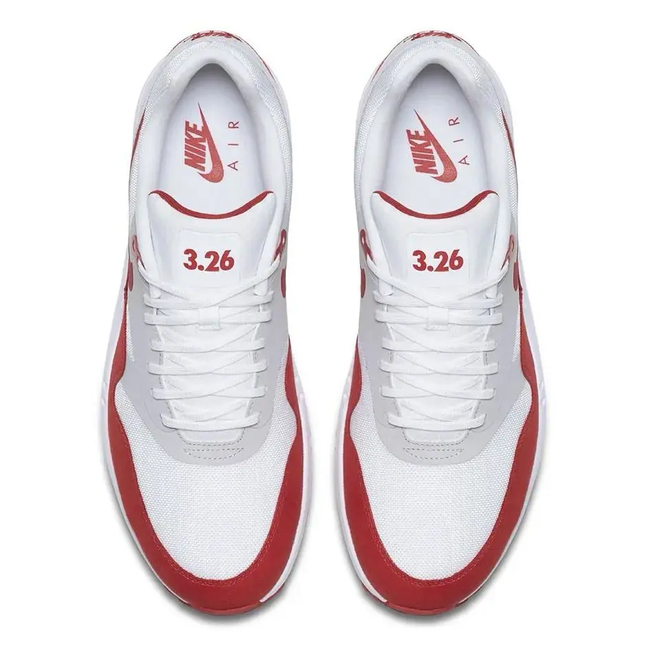 Nike shoes - Nike Air Max 1 - Air Max - 908091-100 - White/University Red 2