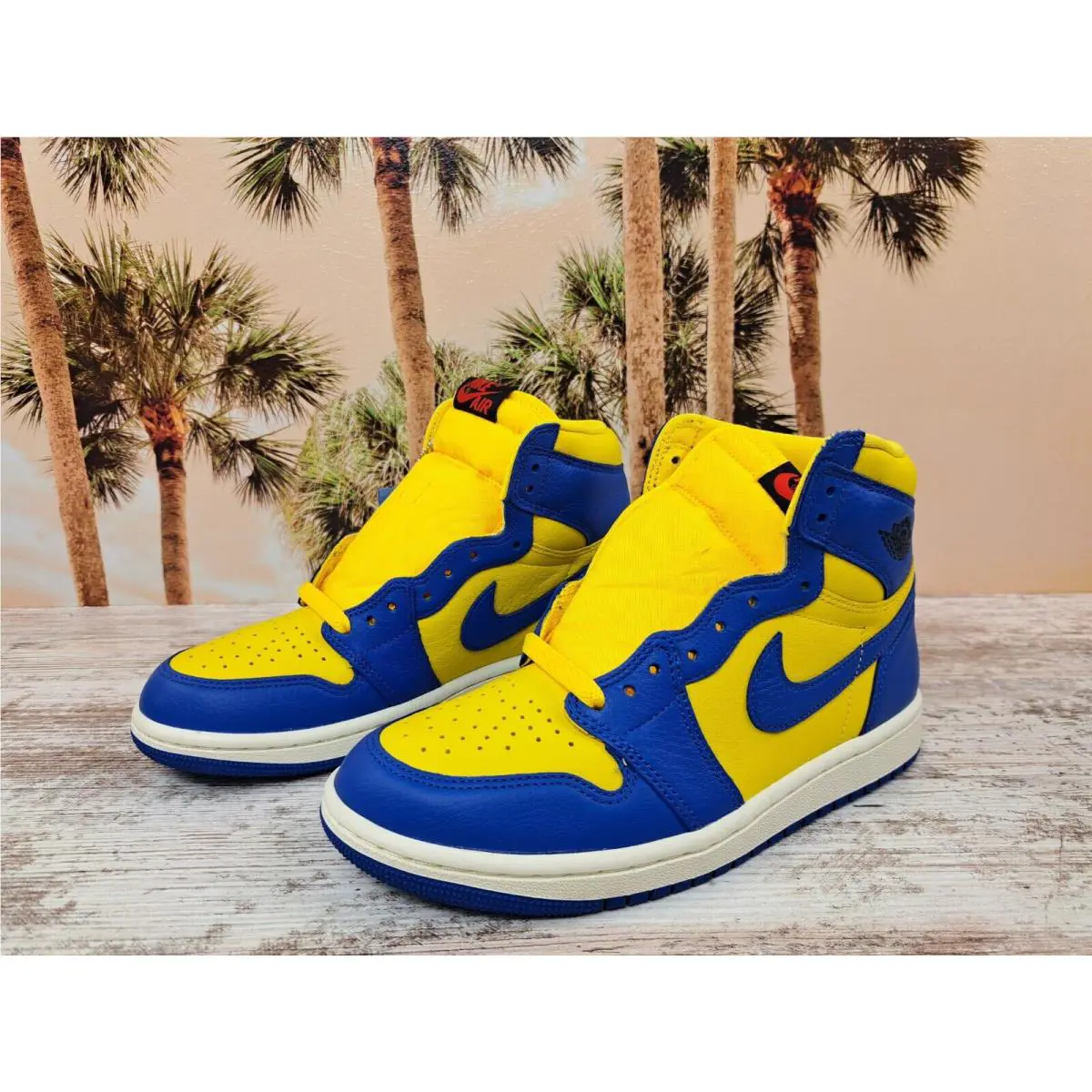 Nike shoes - Nike Air Jordan 1 - Air - FD2596700 - Blue and Yellow 2