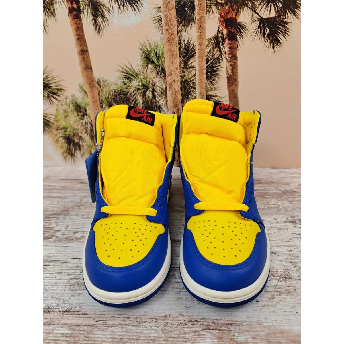 Nike shoes - Nike Air Jordan 1 - Air - FD2596700 - Blue and Yellow 3