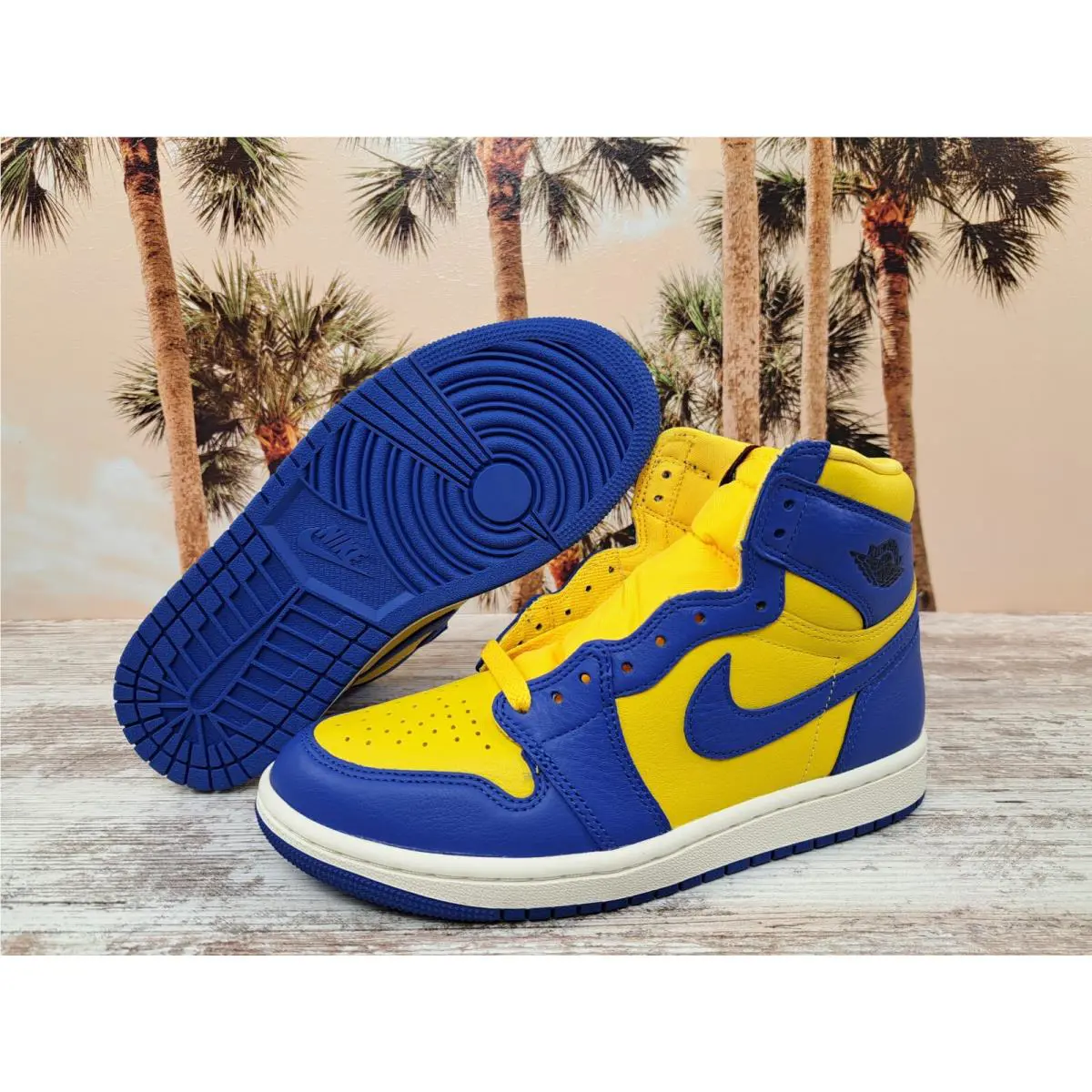 Nike shoes - Nike Air Jordan 1 - Air - FD2596700 - Blue and Yellow 6