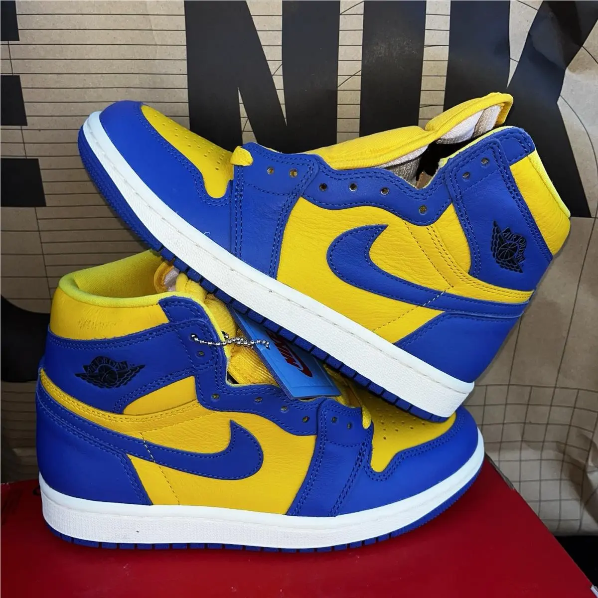 Nike shoes - Nike Air Jordan 1 - Air - FD2596700 - Blue and Yellow 0