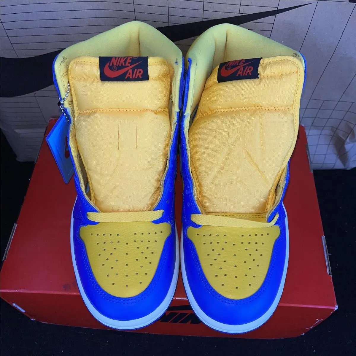 Nike shoes - Nike Air Jordan 1 - Air - FD2596700 - Blue and Yellow 2