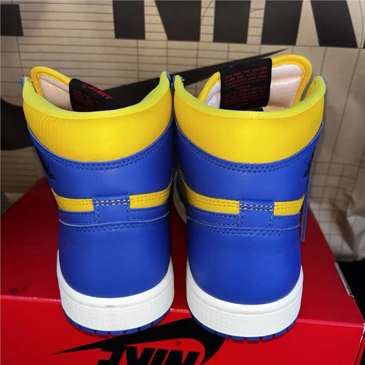 Nike shoes - Nike Air Jordan 1 - Air - FD2596700 - Blue and Yellow 3