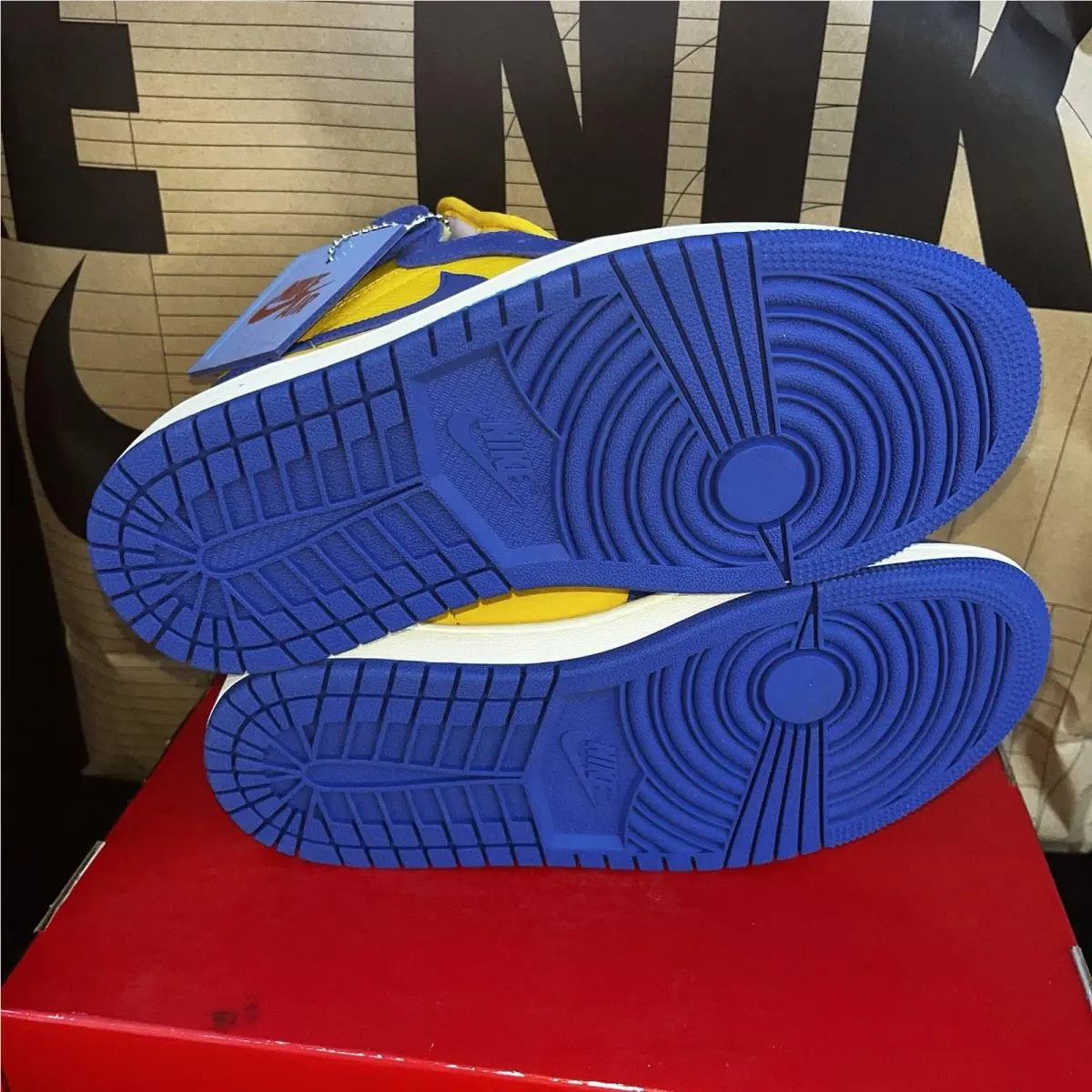 Nike shoes - Nike Air Jordan 1 - Air - FD2596700 - Blue and Yellow 4