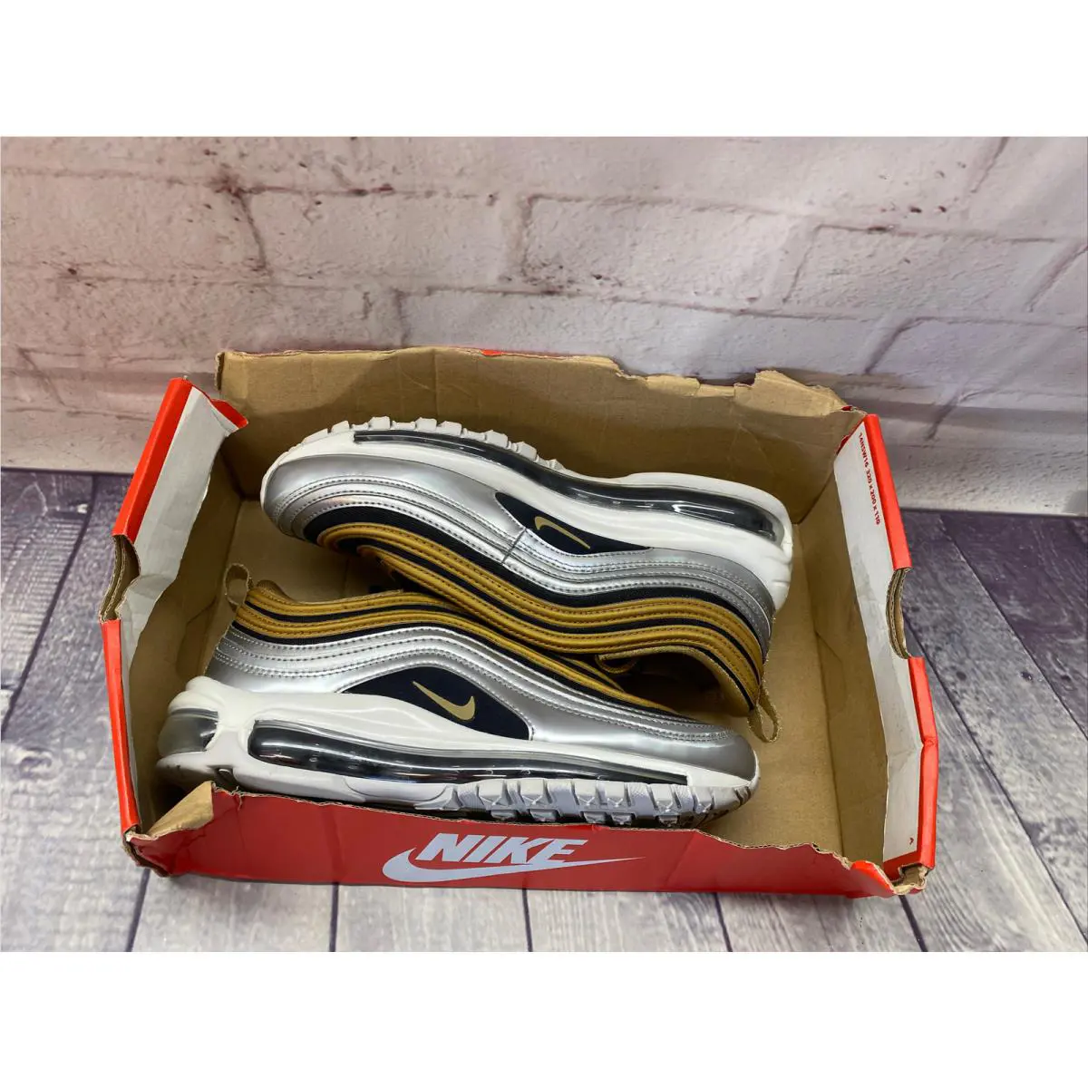 Nike shoes - Nike Air Max 97 - Air Max - Aq4137 - Gold/Silver/Black/White 9