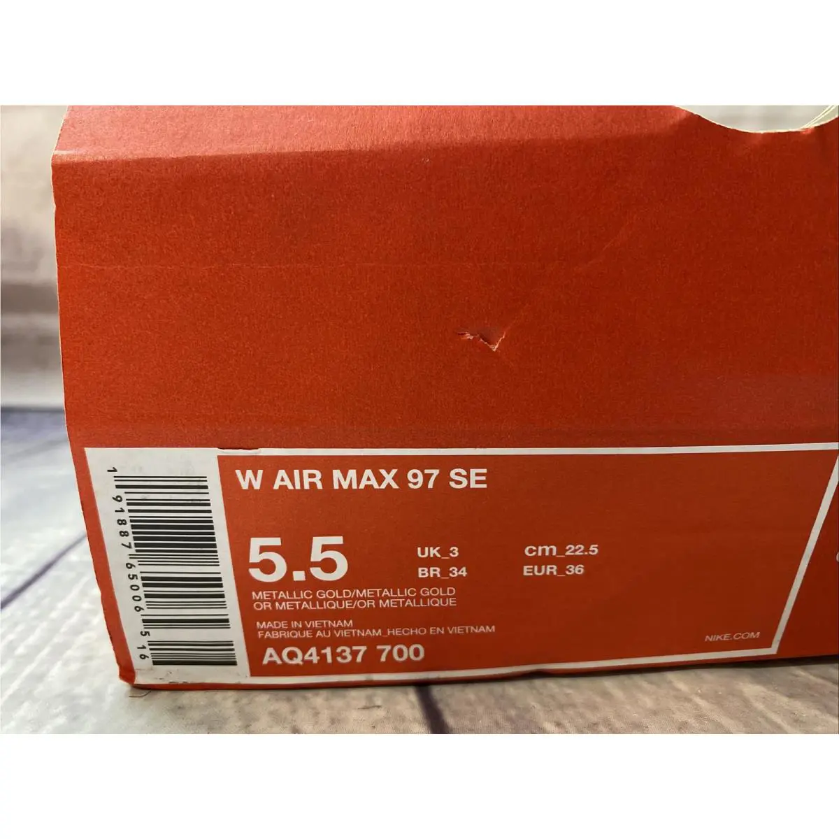 Nike shoes - Nike Air Max 97 - Air Max - Aq4137 - Gold/Silver/Black/White 10