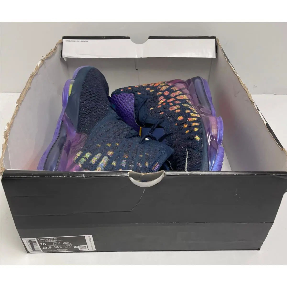 Nike shoes - Nike LeBron 17 Monstarscd - LeBron Monstarscd - CD5050 400 - NAVY HEATHER/MULTI-COLOR-BLACK (UPC: 193655923678) 7