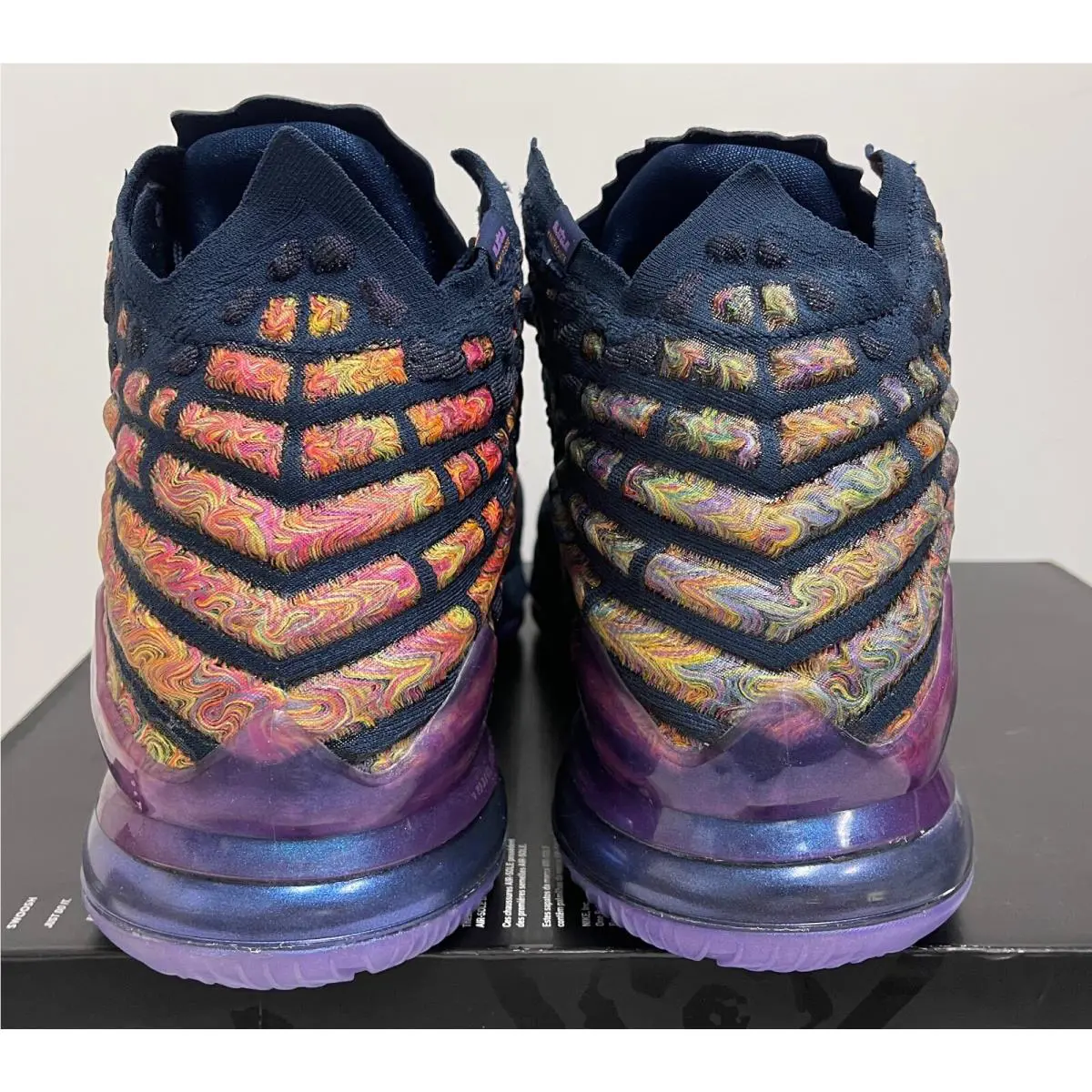 Nike shoes - Nike LeBron 17 Monstarscd - LeBron Monstarscd - CD5050 400 - NAVY HEATHER/MULTI-COLOR-BLACK (UPC: 193655923678) 0