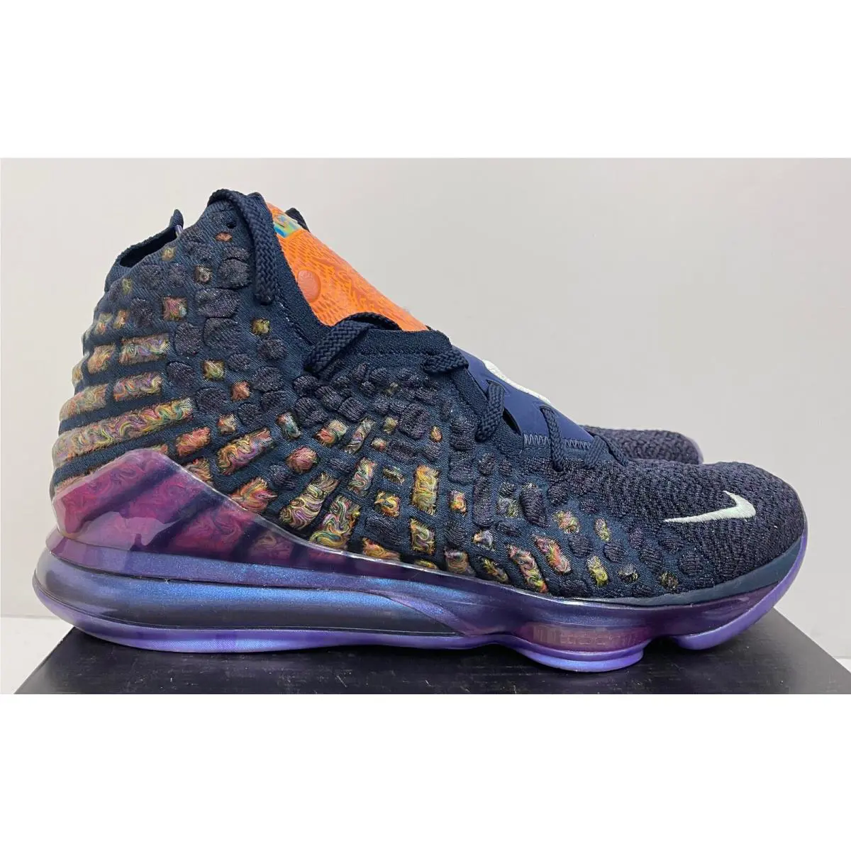 Nike shoes - Nike LeBron 17 Monstarscd - LeBron Monstarscd - CD5050 400 - NAVY HEATHER/MULTI-COLOR-BLACK (UPC: 193655923678) 1