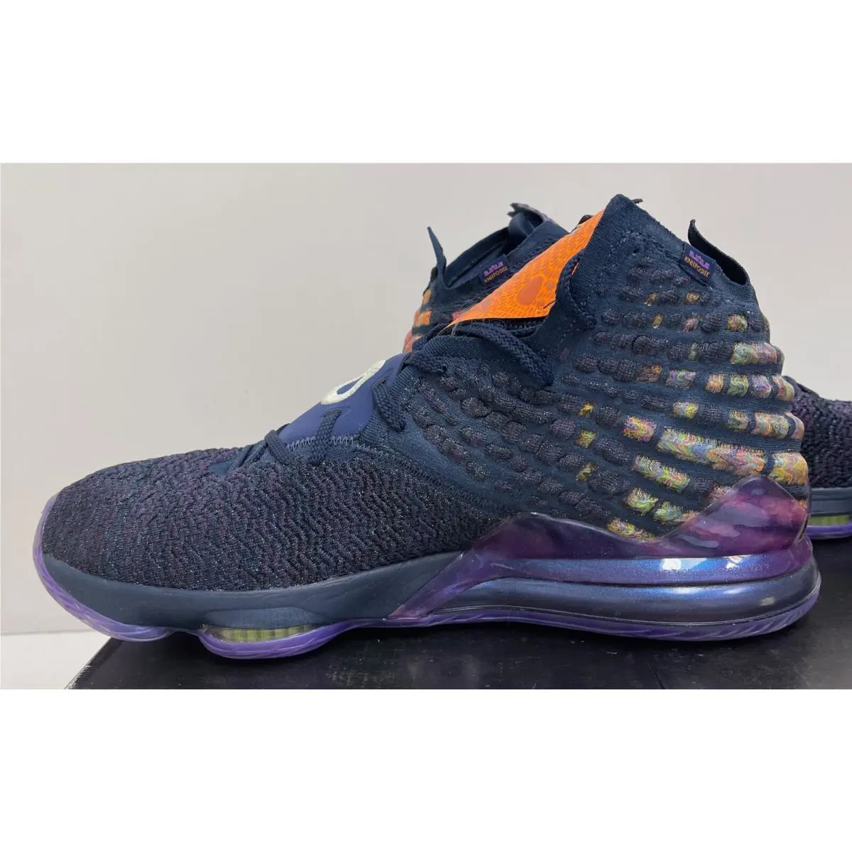 Nike shoes - Nike LeBron 17 Monstarscd - LeBron Monstarscd - CD5050 400 - NAVY HEATHER/MULTI-COLOR-BLACK (UPC: 193655923678) 4