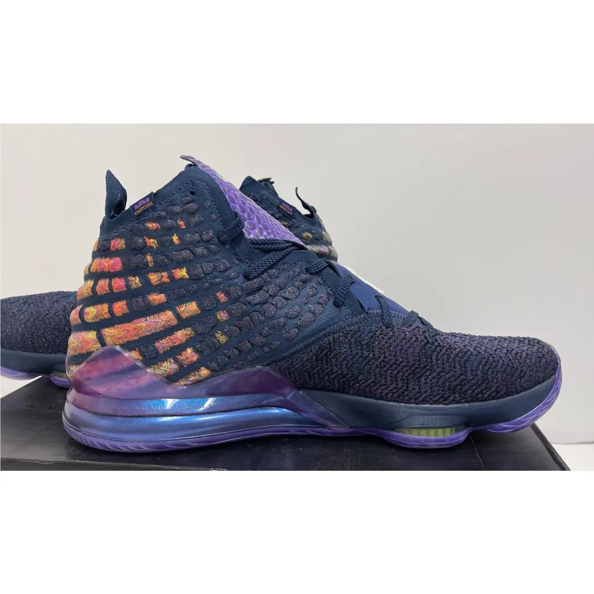 Nike shoes - Nike LeBron 17 Monstarscd - LeBron Monstarscd - CD5050 400 - NAVY HEATHER/MULTI-COLOR-BLACK (UPC: 193655923678) 5