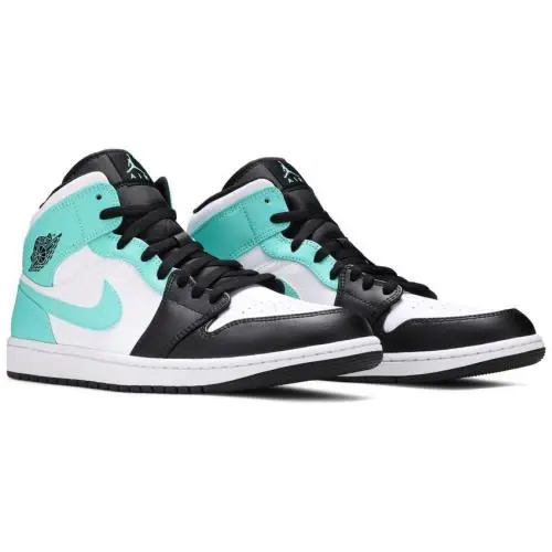 Air Jordan 1 Mid Tropical Twist Igloo White Shoes US 13 Men`s 554724-132 by Nike