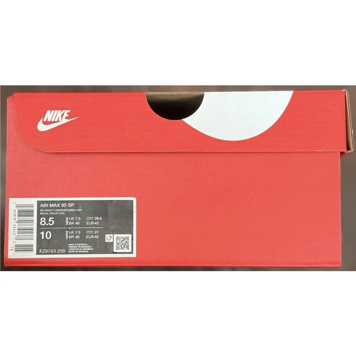 Nike shoes - Nike Air Max 95 - Air Max - FZ8743-200 - Purple, Manufacturer: Dark Violet Ore/Burgundy Ash 5