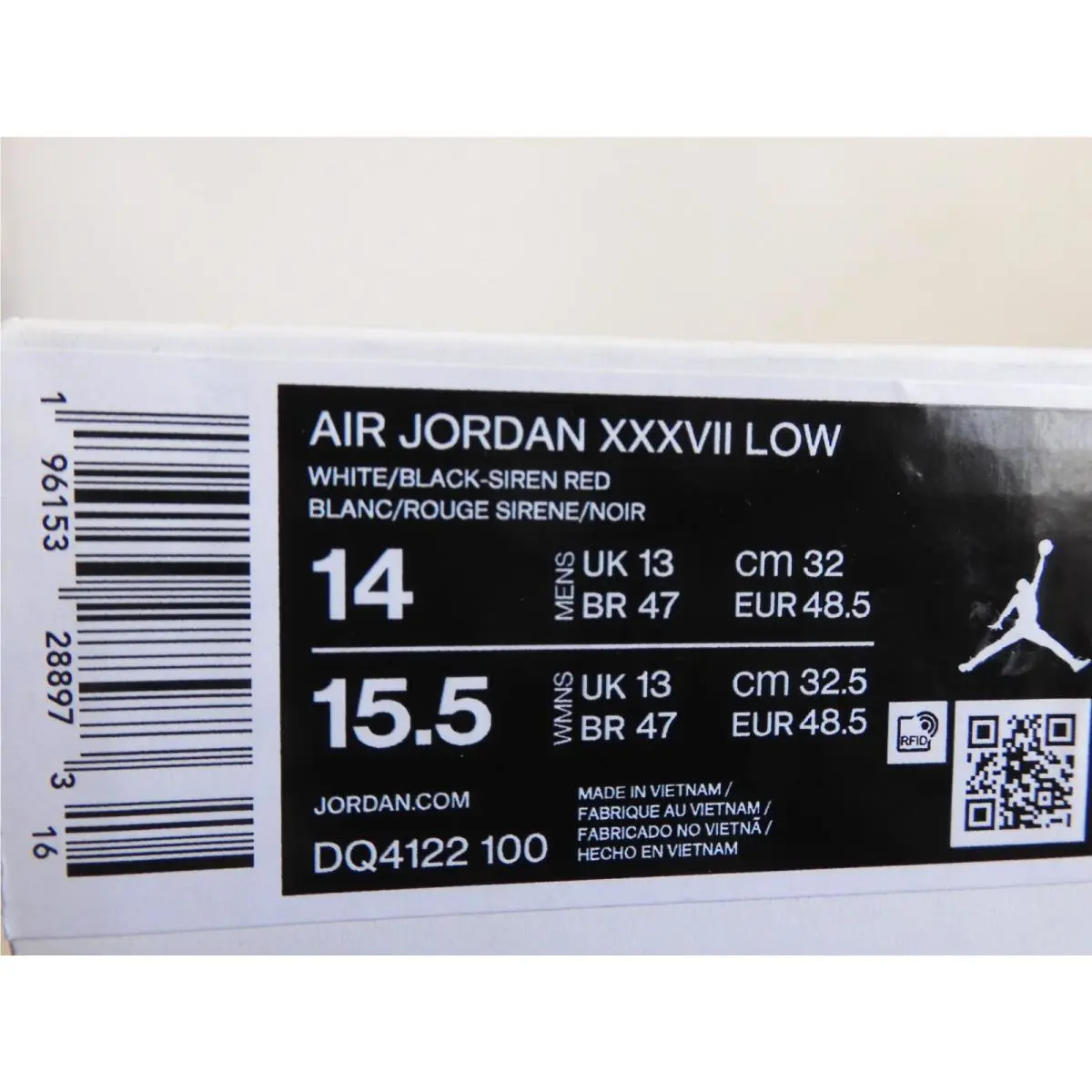 Nike shoes - Air Jordan 37 - Air - DQ4122-100 - White (UPC: 196153288973) 3