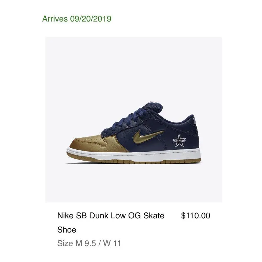 Nike shoes - Nike Sb Dunk Low - Dunk Low - Blue, Manufacturer: Navy/Gold 1