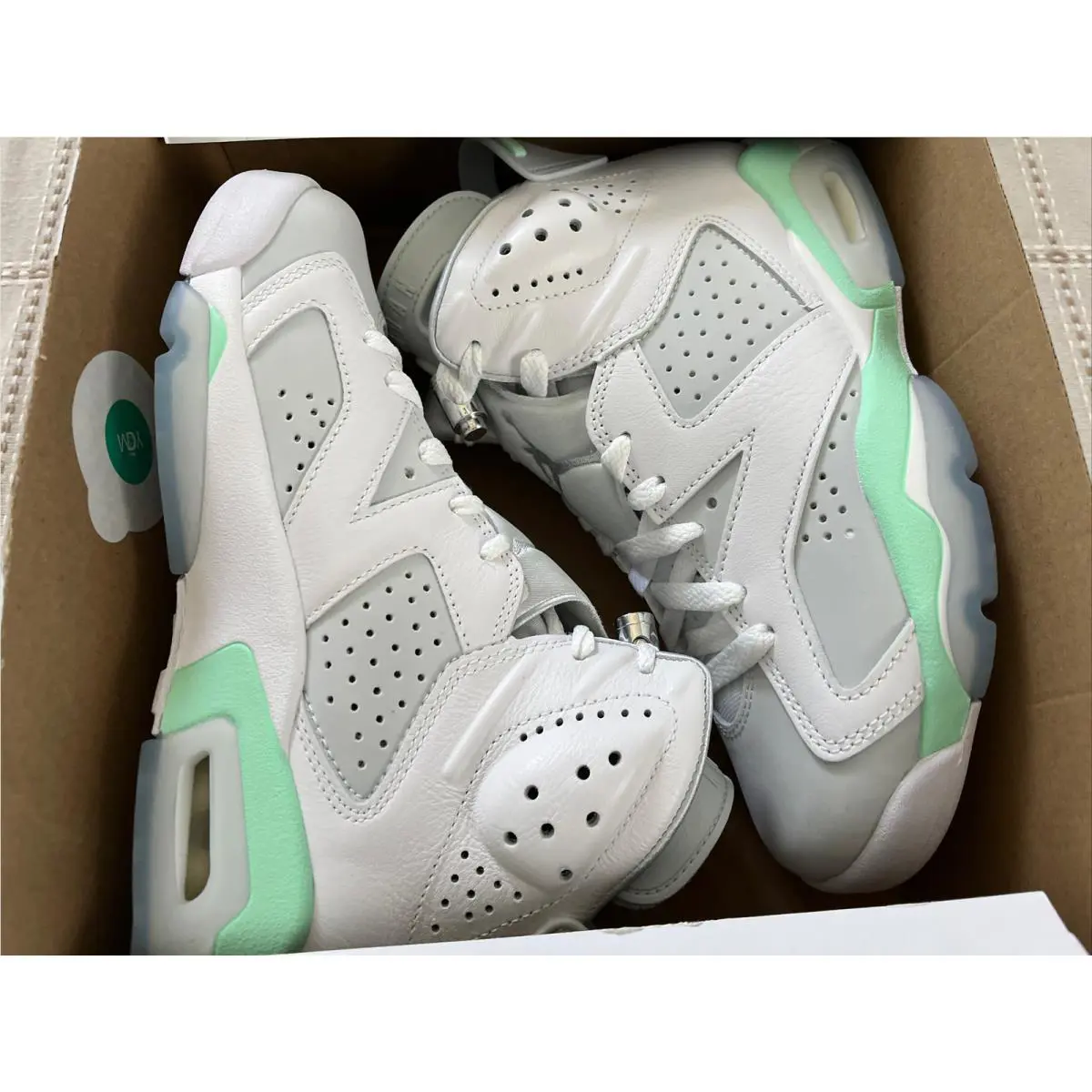 Nike shoes - Air Jordan 6 Retro - Air Retro - DQ4914 103 - White Pure Platinum Mint Foam 11