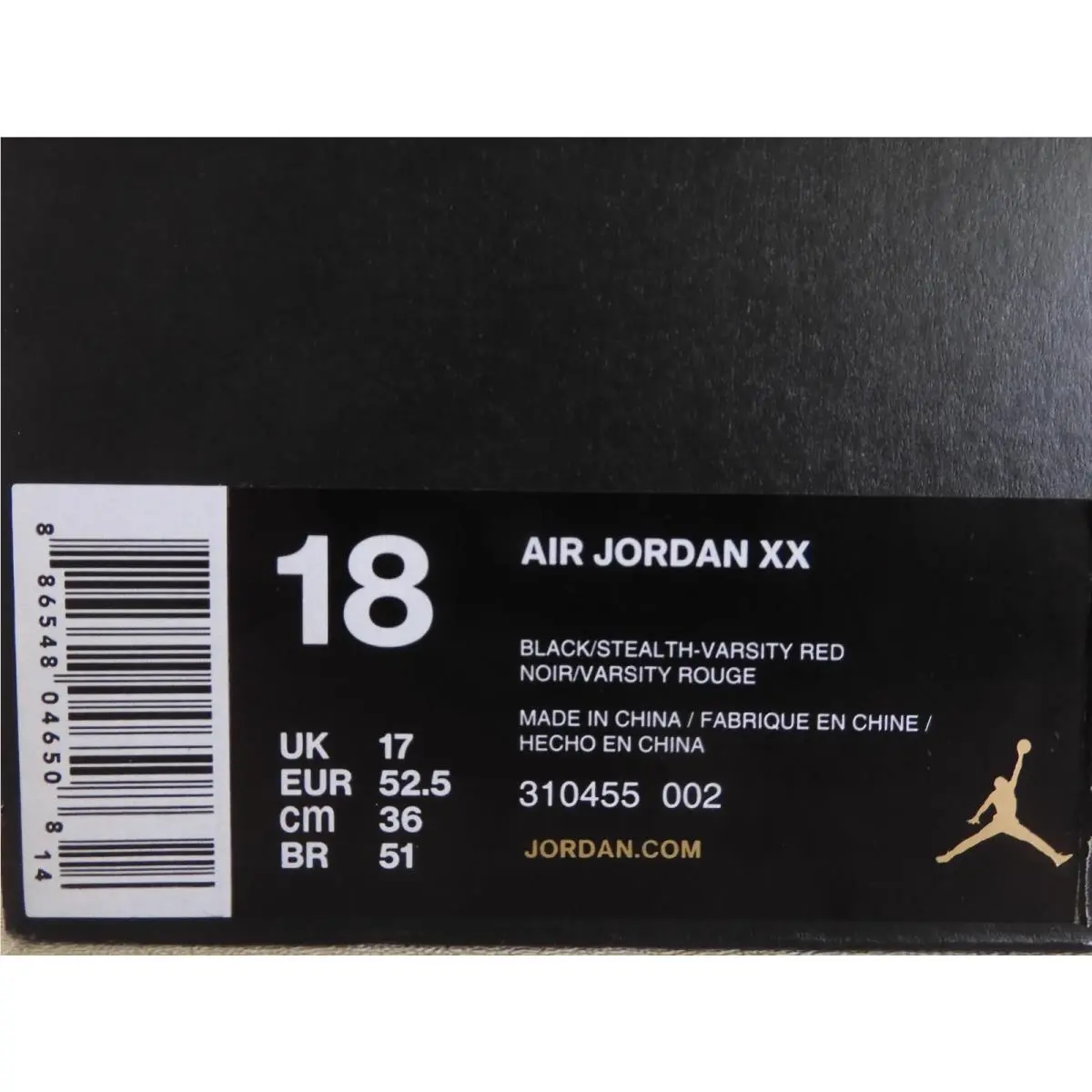 Nike shoes - Air Jordan 20 - Air - 310455 002 - Black (UPC: 886548046508) 6
