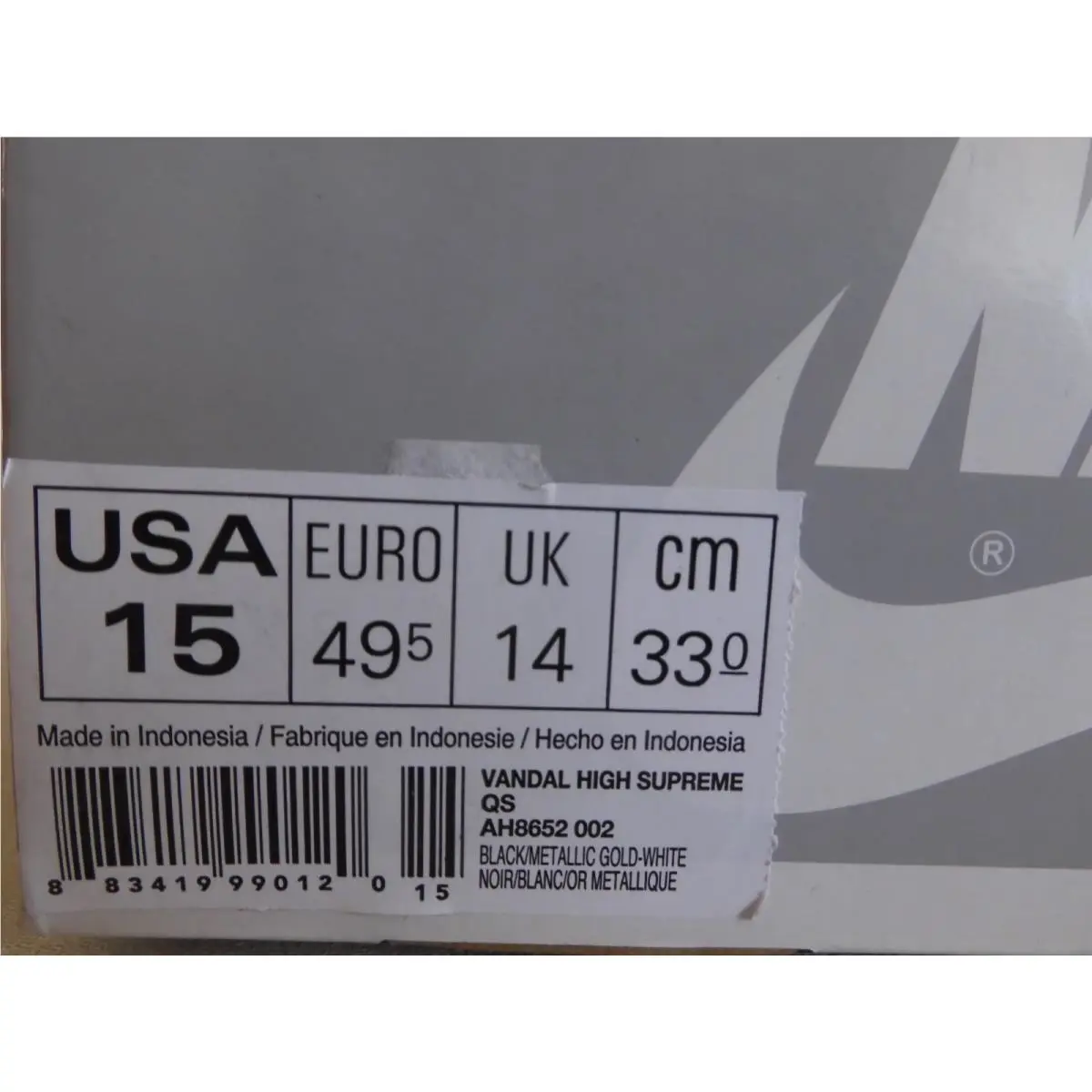 Nike shoes - Nike Vandal Supreme - Vandal Supreme - AH8652-002 - Black (UPC: 883419990120) 3
