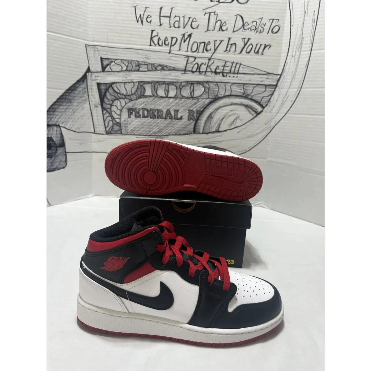 Nike shoes - Air Jordan 1 Mid - Air Mid - White 0