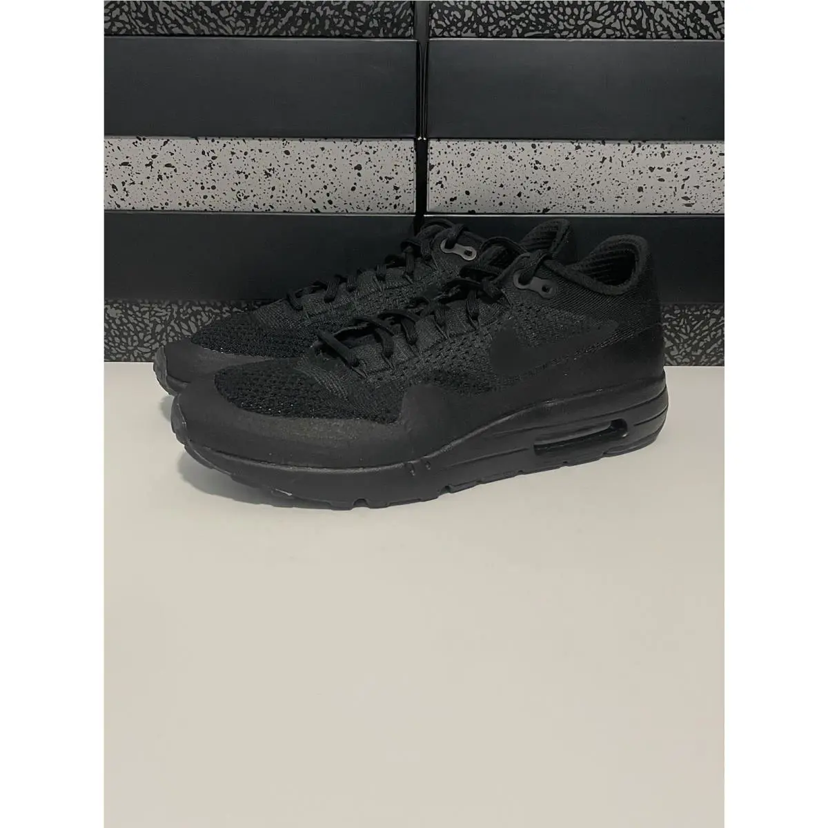 Nike shoes - Nike Air Max 1 Ultra Flyknit - 856958-001 - Black/Black-Anthracite (UPC: 0823229045139) 0