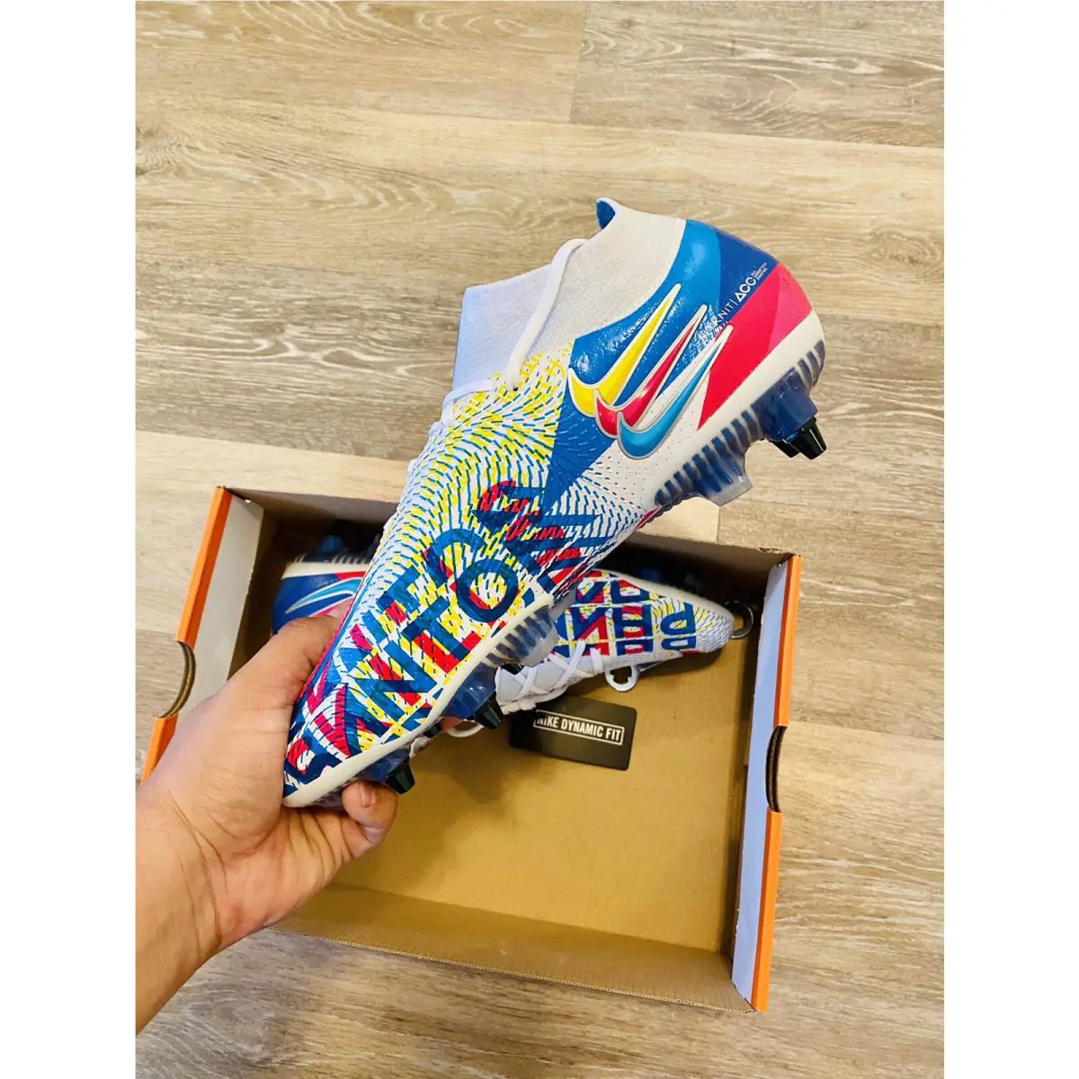 Nike shoes - Nike Phantom GT Elite DF 3D - DJ0956-468 - Chlorine Blue-Pink Blast-Yellow, Main: Multi-Color (UPC: 0194956638636) 3