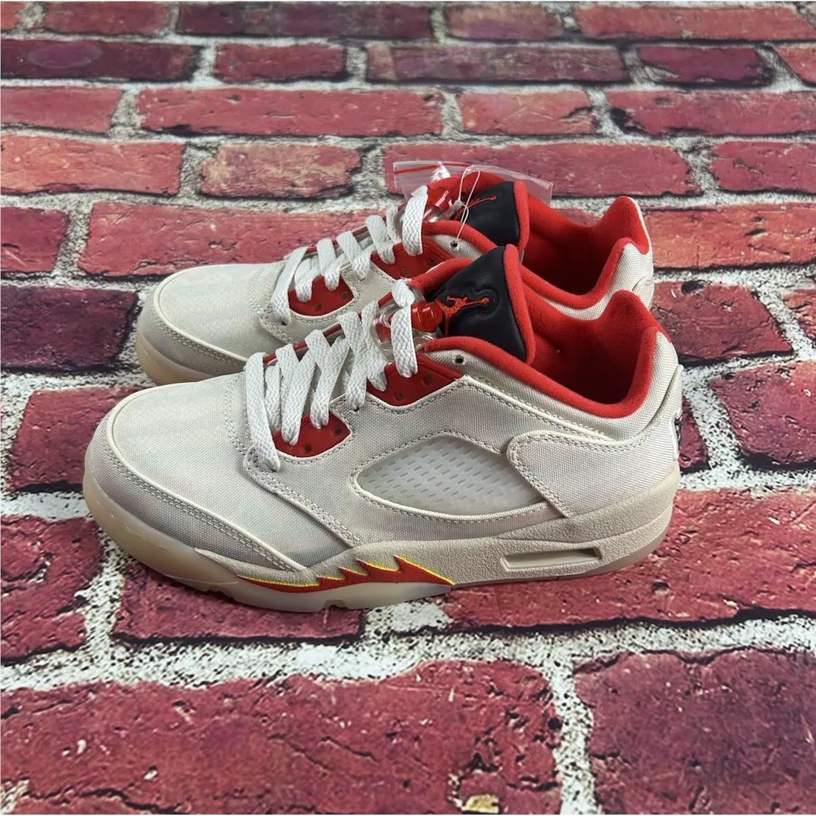 Nike shoes - Air Jordan 5 Retro Low CNY - DD2240-100 - Sail White-Red 0