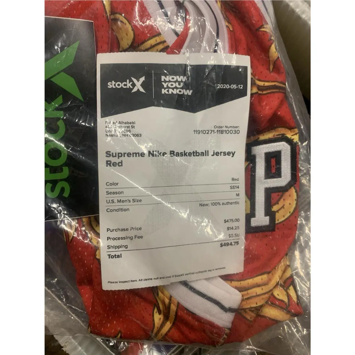 Nike clothing - Supreme SS14 x Nike Basketball Jersey - Red 3