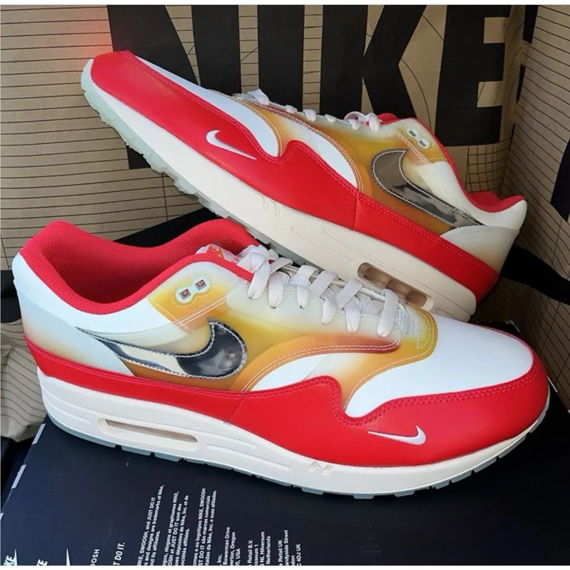 Nike Air Max 1 `87 Prm Soft Vinyl “sofvi” Red Nby FN7683-133 Men Size 10.5 - Red