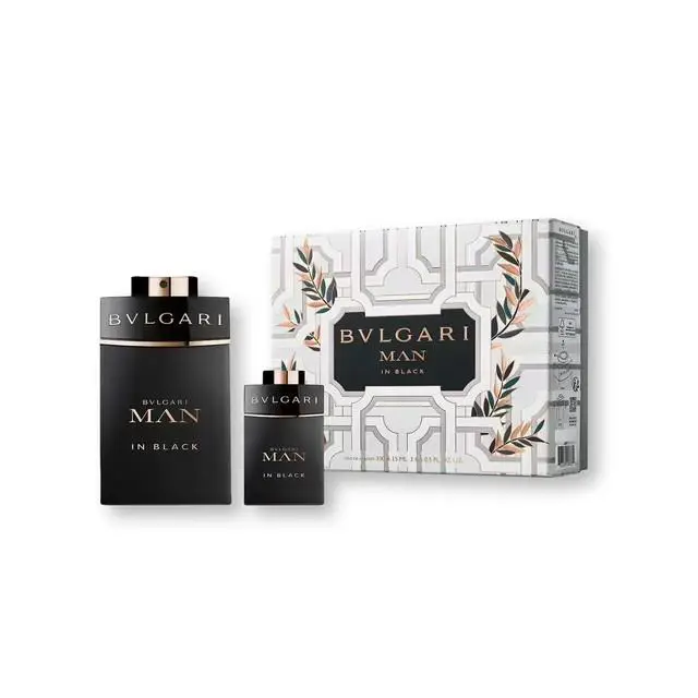 Bvlgari Man In Black 2pc Gift Set For Men 3.4oz Edp + 0.5oz Mini