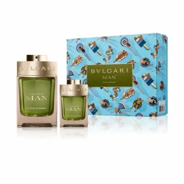 Bvlgari Man Wood Essence 2pc Gift Set For Men 3.4oz Edp + 0.5oz Mini