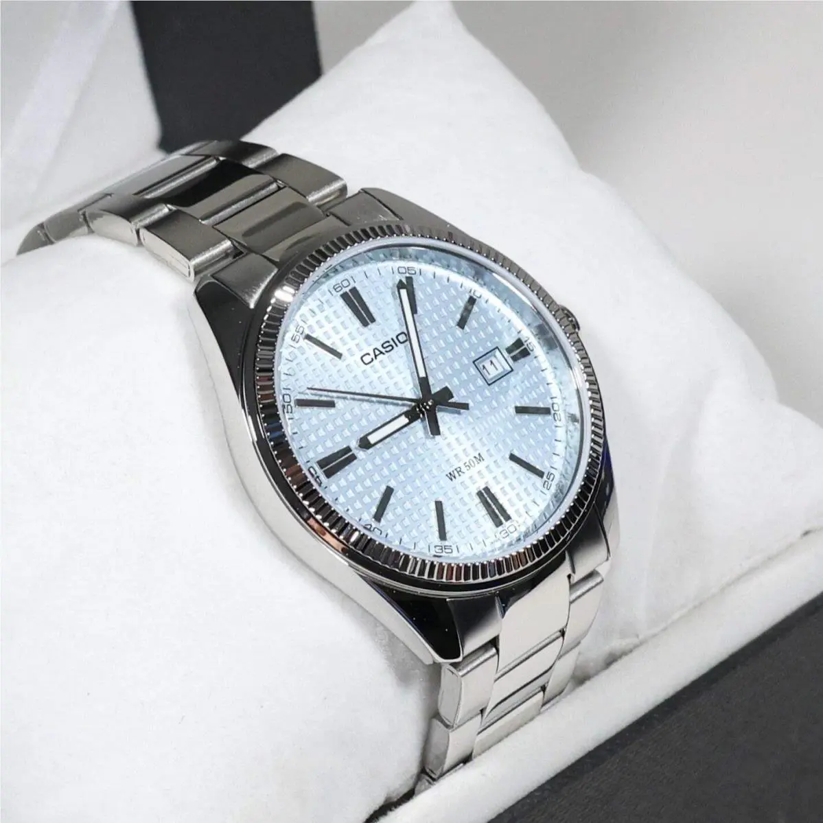 Casio Men`s Vintage Blue Dial Stainless Steel Watch MTP-1302PE-2AVEF