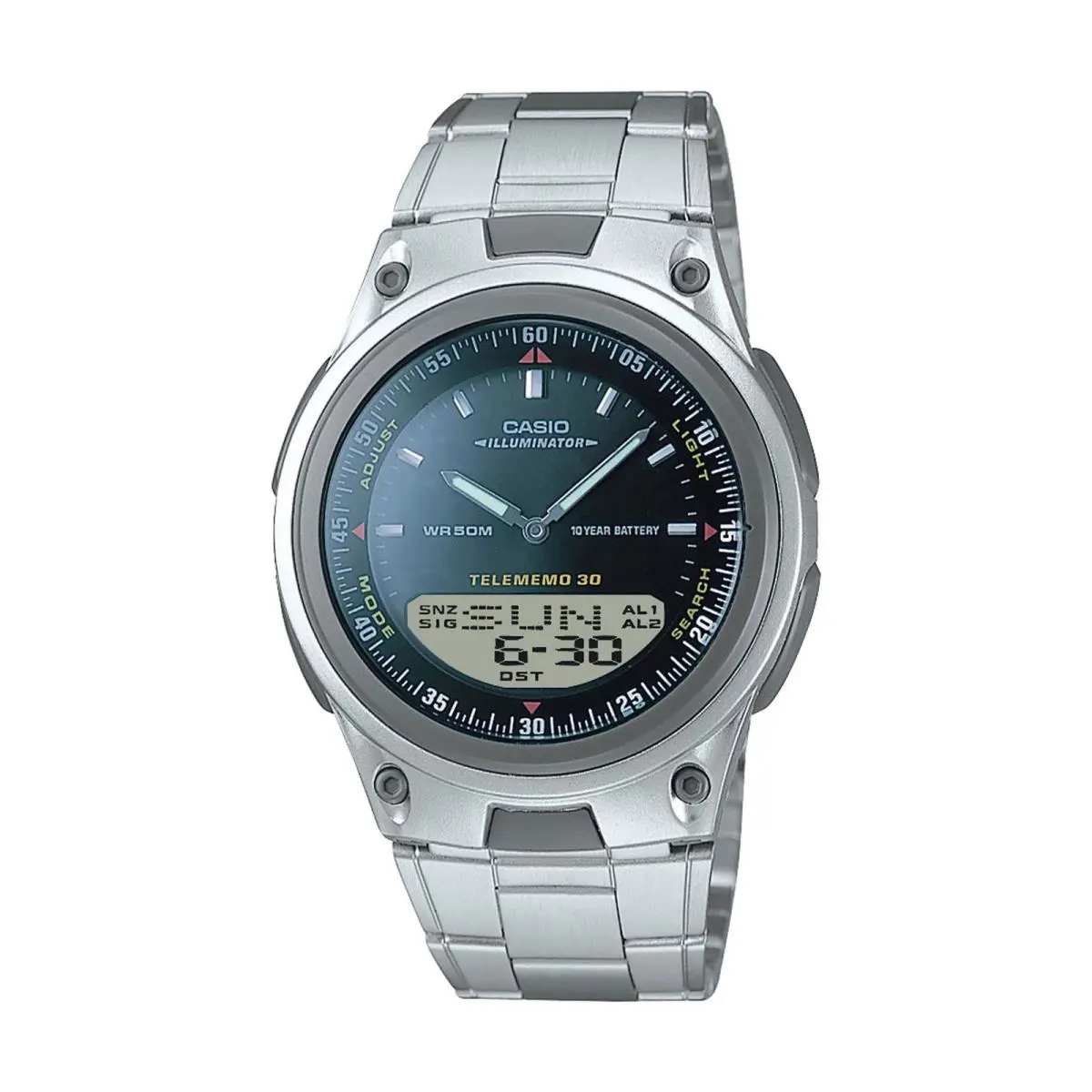Casio Unisex Analog/digital Steel Watch Black Dial