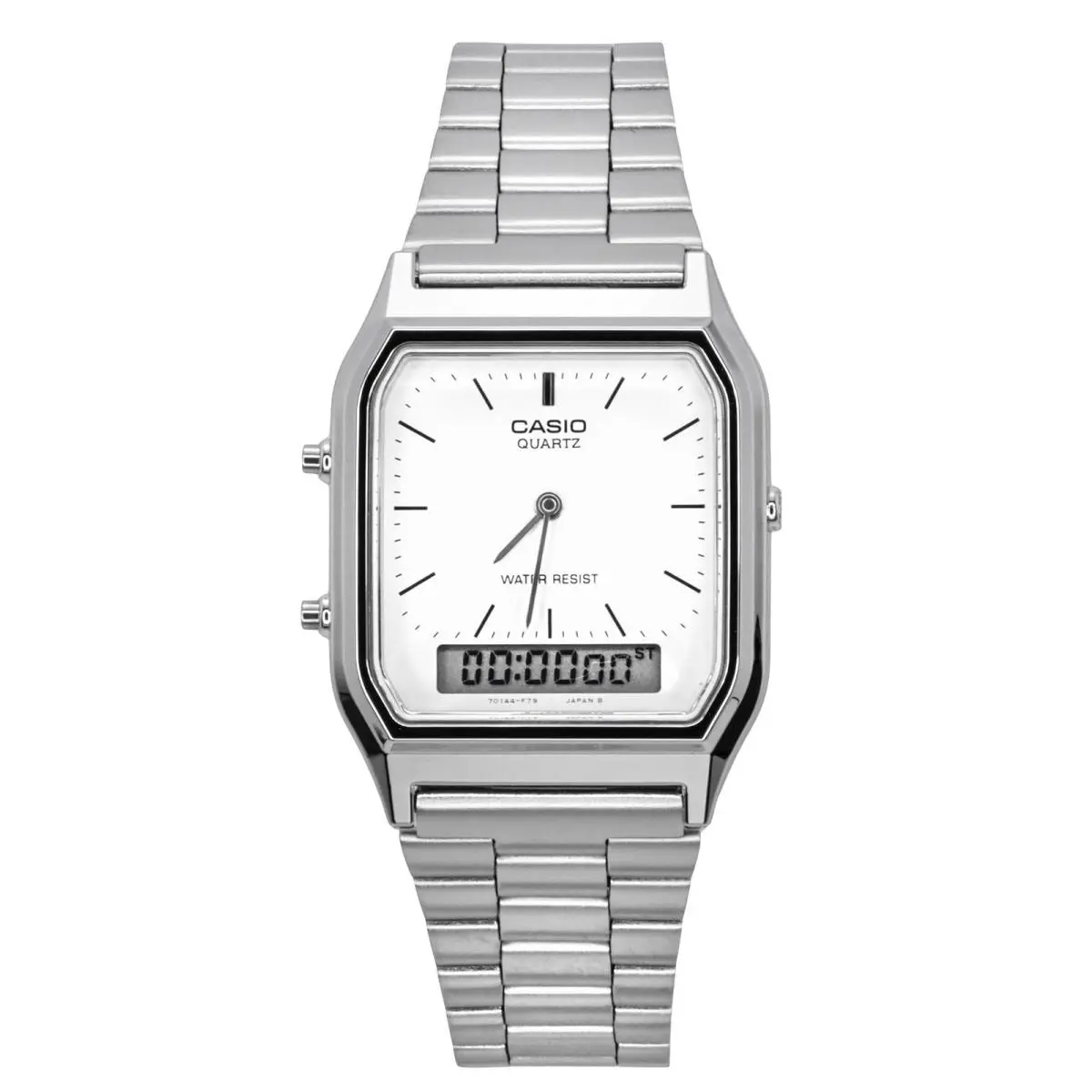 Casio Vintage Dual Time Alarm Quartz Analog Digital AQ-230A-7DMQ Unisex Watch