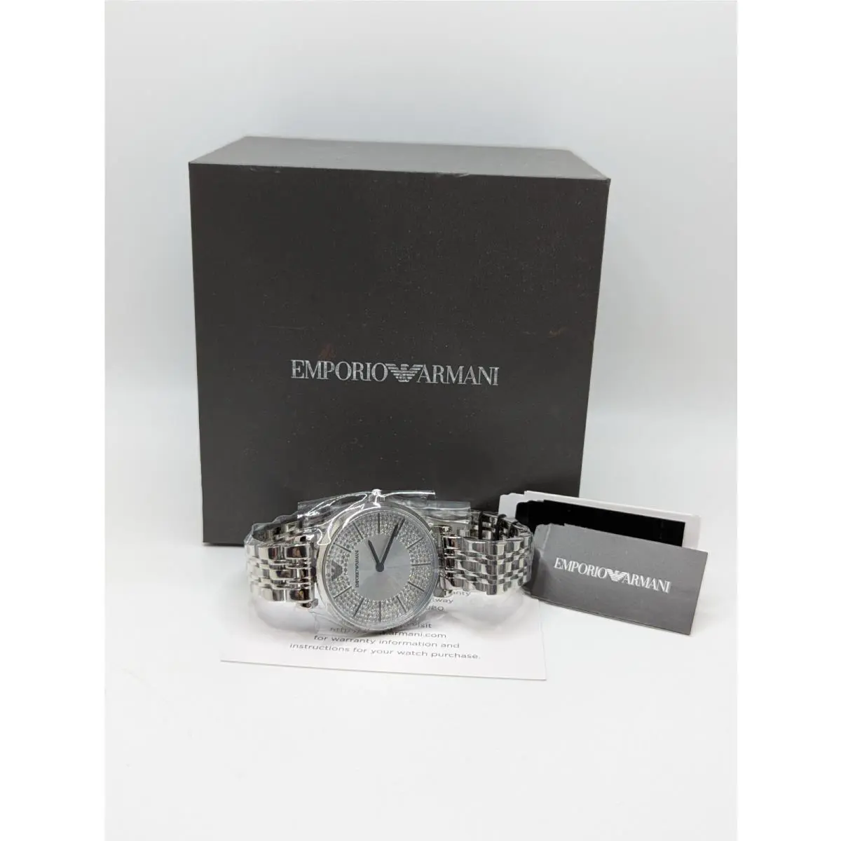 Emporio Armani Gianni T-bar AR11445 Womens Silver Stainless Steel Wristwatch
