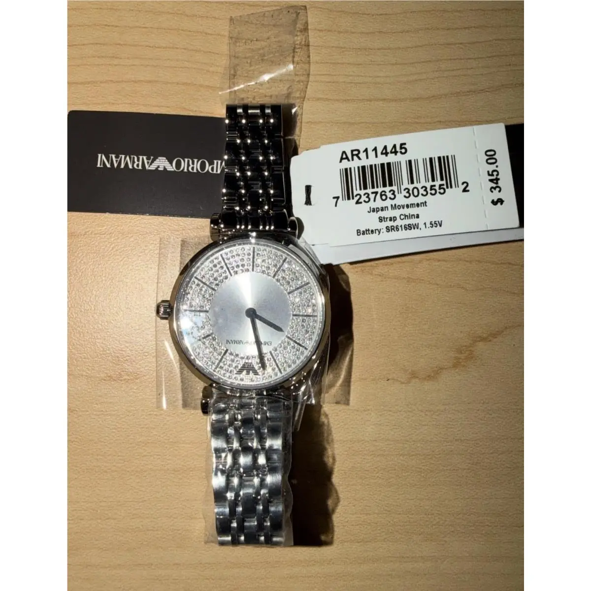 Silver Dial 32mm Women`s Stainless Steel Watch AR11445 by Emporio Armani