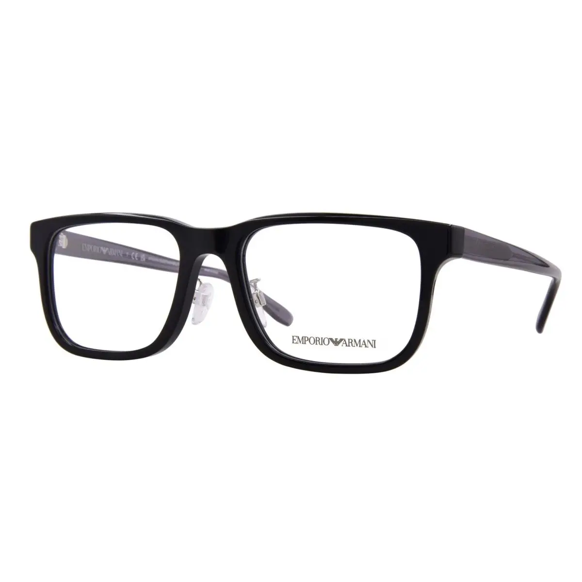 EA3218F 5017 Eyeglasses Men`s Black Full Rim Square Shape 55mm by Emporio Armani