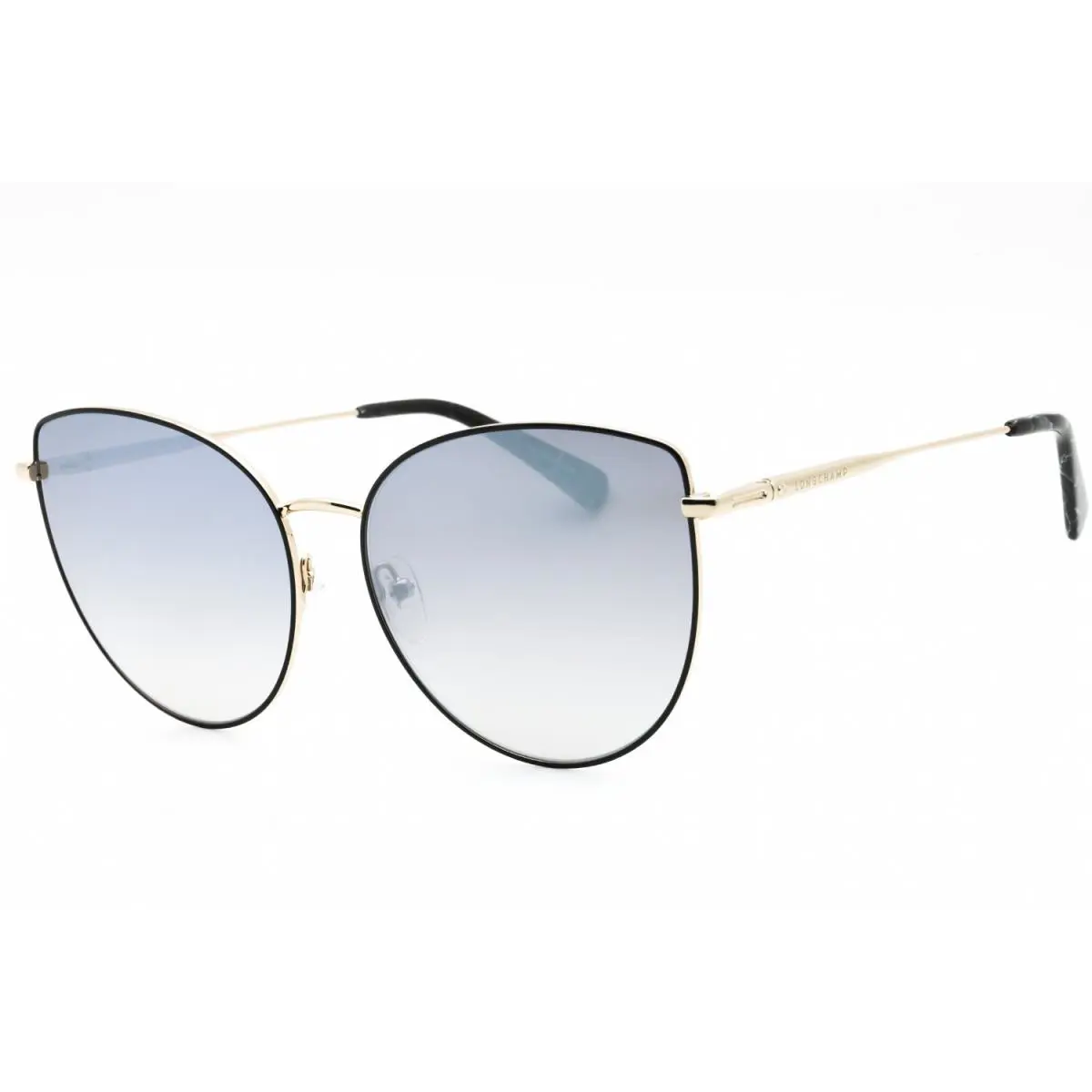 Longchamp LO158S 728 Sunglasses Gold Black Frame Grey Rose Gradient Lenses 60mm
