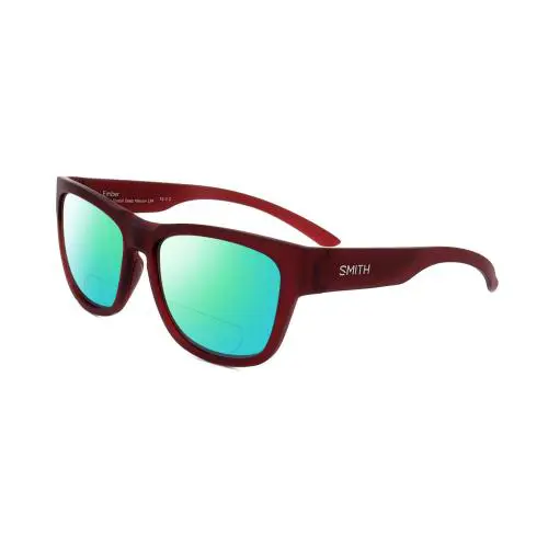Smith Optics Ember-lpa Unisex Cateye Polarized Bifocal Sunglass Crystal Red 56mm - Frame: Multicolor, Lens: Green Mirror
