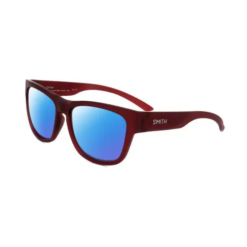 Smith Optics Ember-lpa Unisex Cateye Polarize Sunglasses Crystal Maroon Red 56mm - Frame: Multicolor, Lens: Blue Mirror Polar
