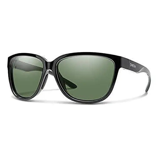 Smith Monterey Womens Sunglasses Shiny Black/chromapop Polarized Gray Green 58mm