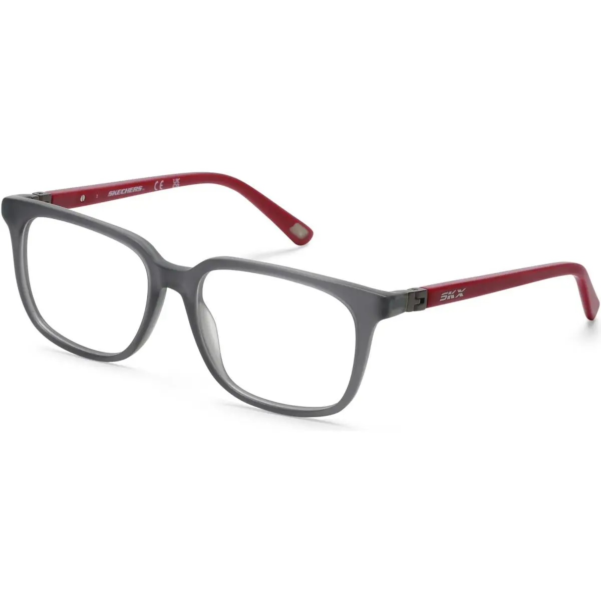 Skechers SE 1202 Eyeglasses 006 Shiny Grey - Shiny Dark Red