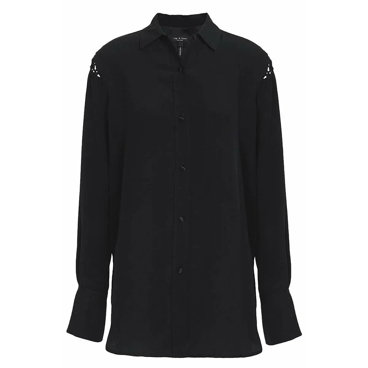 Rag Bone Hana Silk Blouse Black