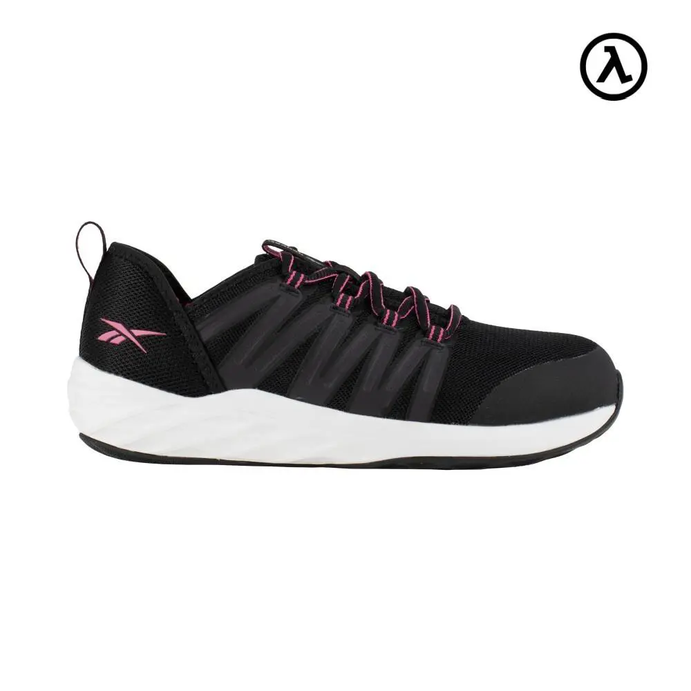 Reebok Astroride Work Women`s Athletic Shoe Black/pink Boots RB307 - All Sizes - Black and Pink