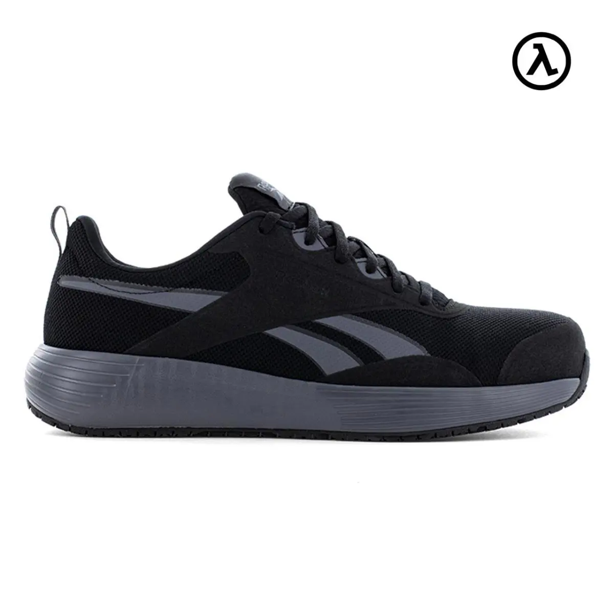 Reebok Lite Plus 4 Work Women`s Athletic Shoe Black/gray Boots RB512 - All Sizes - Black and Gray