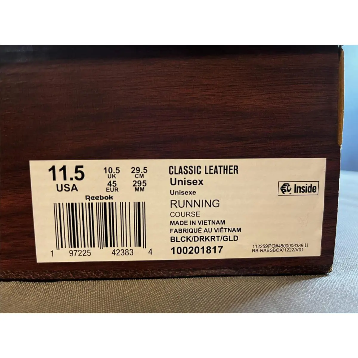 Reebok shoes - Reebok Classic Leather - Classic Leather - Black/Drkrt/Gld 4