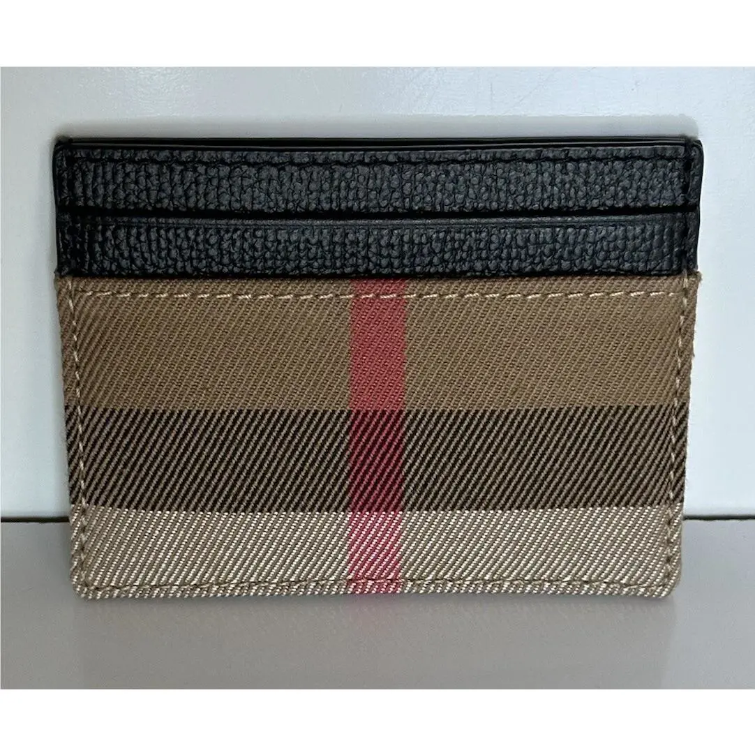 Burberry Vintage Check Archive Beige/black Leather Card Case 80731411