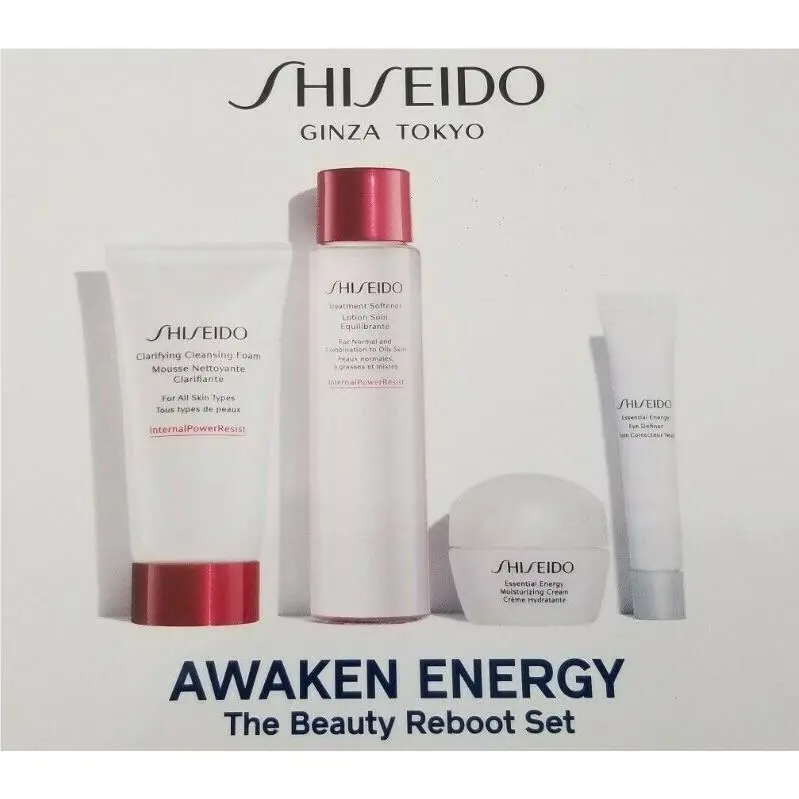 Shiseido Ginza Tokyo Awaken Energy The Beauty Reboot 4 pc Set Value