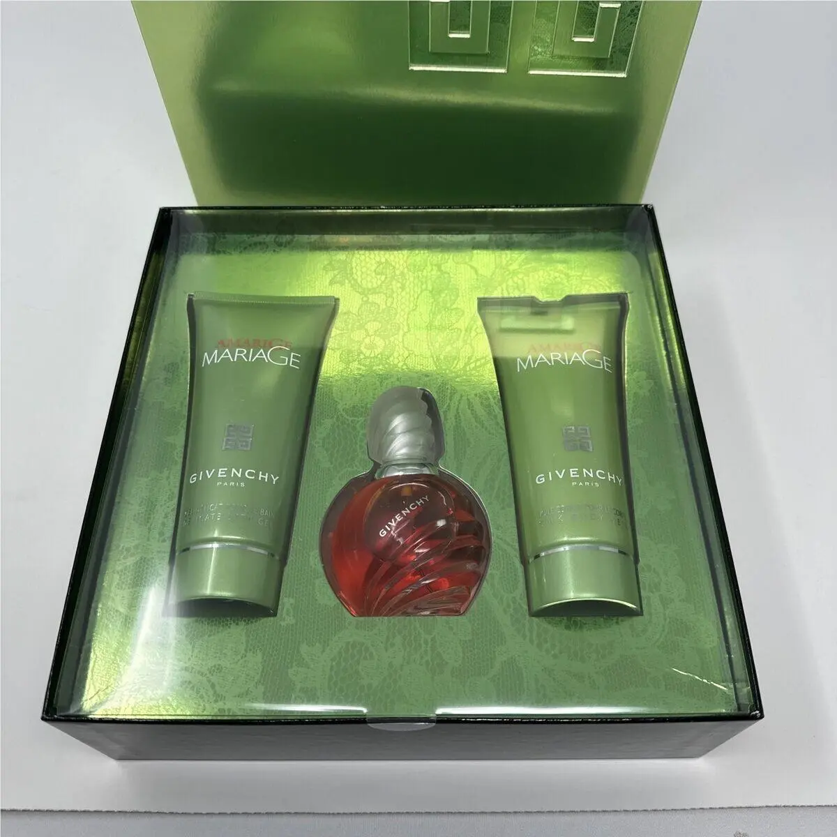 Women Givenchy 3PC Set Amarige Mariage 3.3oz Edp Perfume Lotion Shower Gel