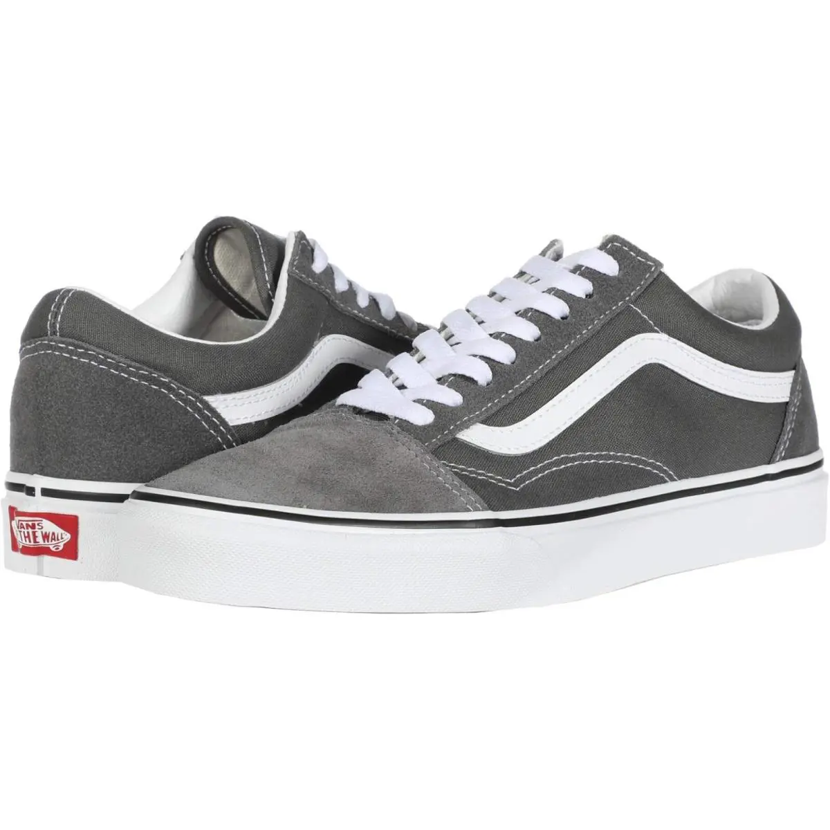 Vans Old Skool Unisex Pewter True White VN0A4BV5195 Suede Upper - Pewter True white