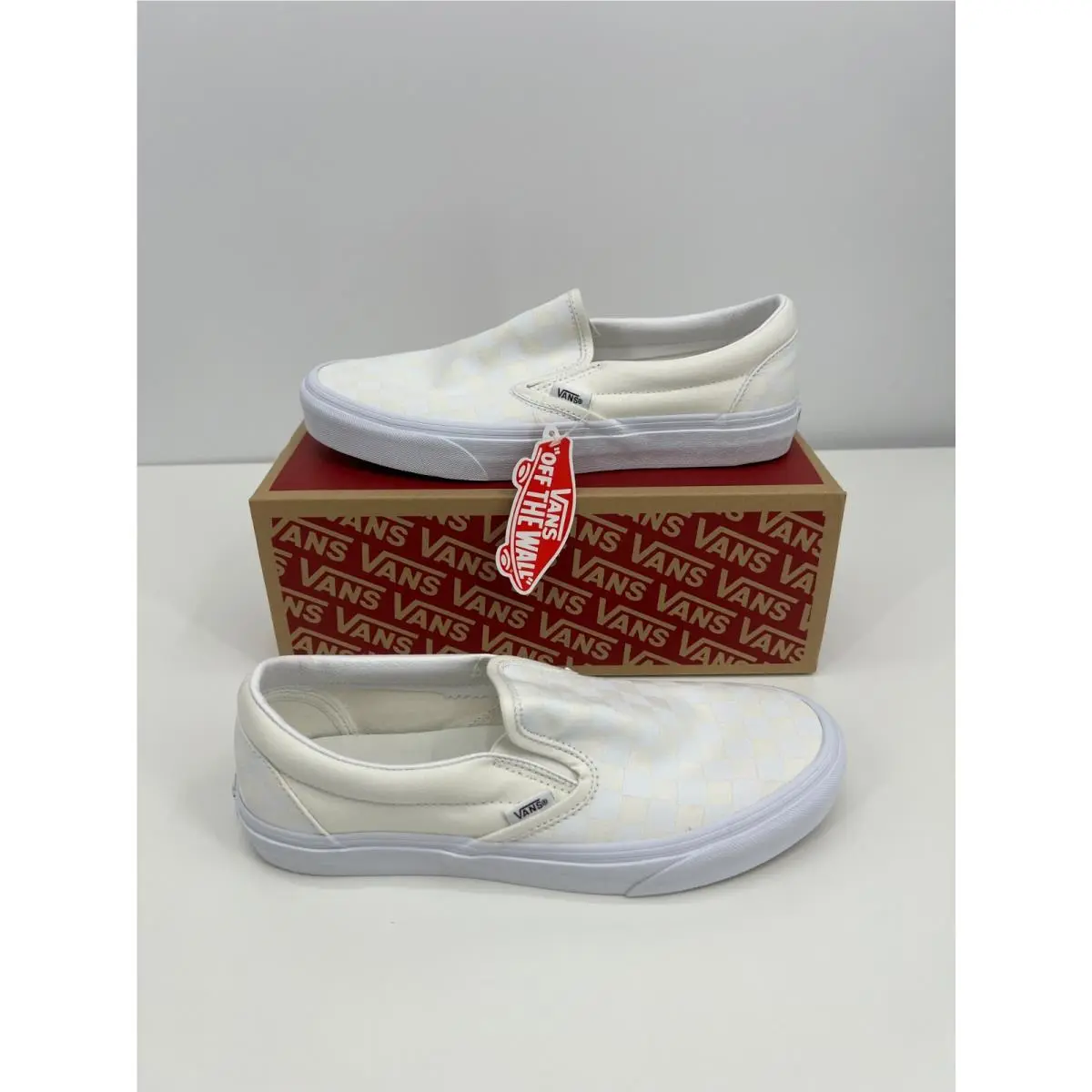 Vans Classic Checkerboard Slip-on True White Men`s / Women`s